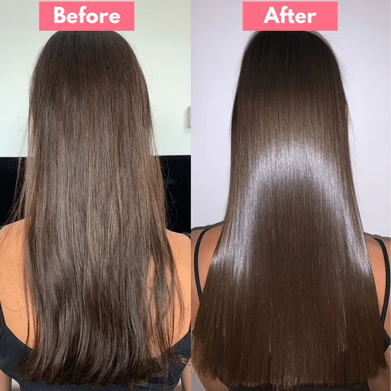 Keratin hair mask before and after hair treatment comparison in Pakistan