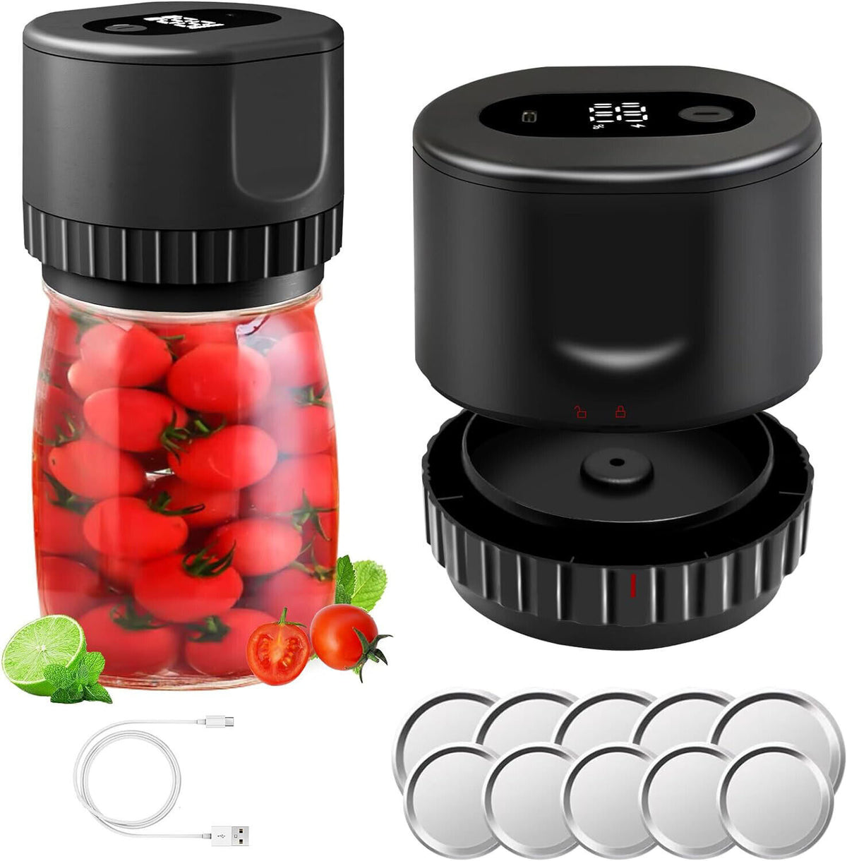 Electric Mason Jar Vacuum Sealer Kit