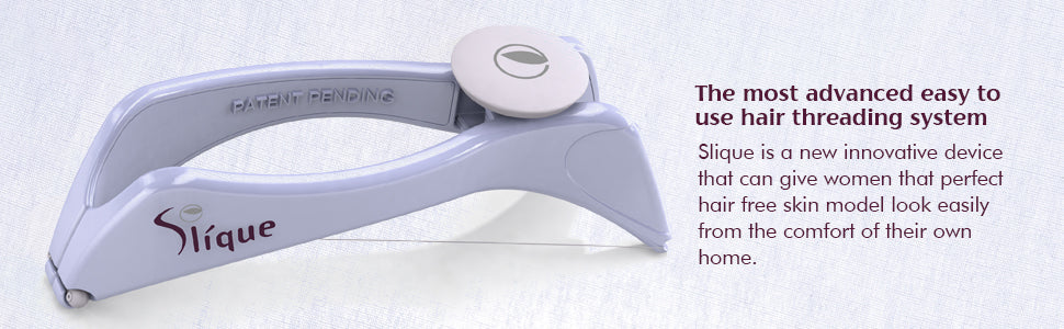 Hair threading machine with Slique branding product packaging in Pakistan