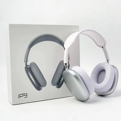 P9 Bluetooth Headset white with gray accents packaging in Pakistan