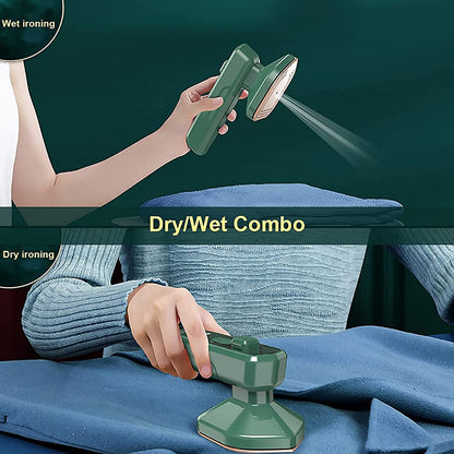 Mini Garment Steamer & Travel Iron Dry Wet Combo blue in Pakistan