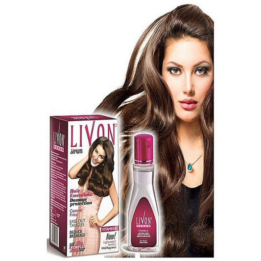 Livon hair serum with woman in Pakistan