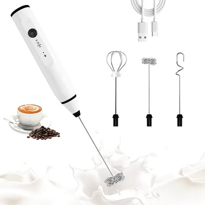 USB Rechargeable Milk Frother (White)