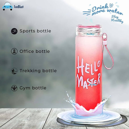 Pink Hello Master water bottle in Pakistan