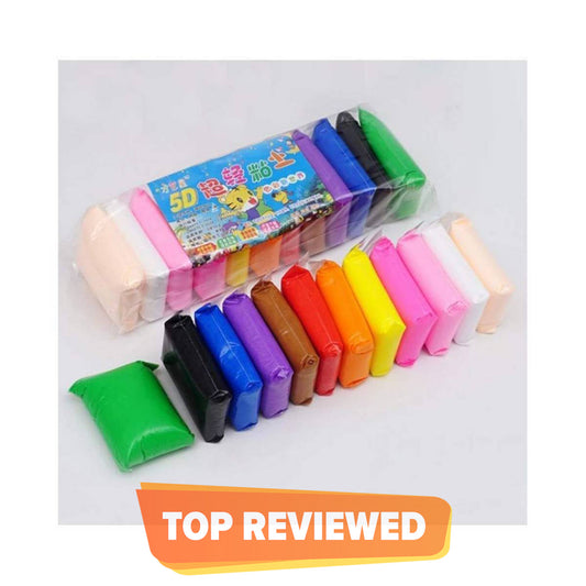 Colorful foam clay 12 pcs set in Pakistan