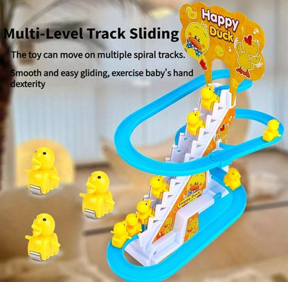 Duck Climbing Toy spiral track levels with yellow ducks in Pakistan