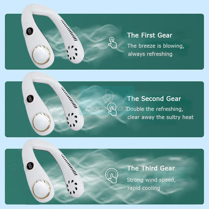 White portable neck cooling fans three pack product grid in Pakistan