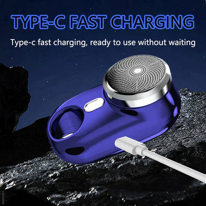Blue electric shaver Type-C fast charging in Pakistan