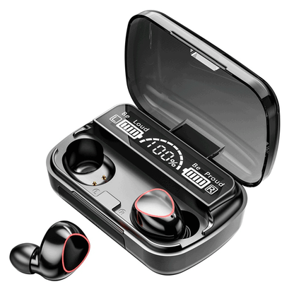 M10 TWS Wireless Earbuds (Black, LED Display Case)