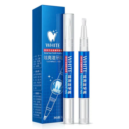 Teeth whitening pen blue box with two pens in Pakistan