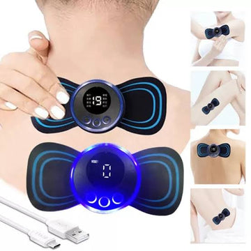 EMS Neck Massager electrodes digital display USB cable in Pakistan