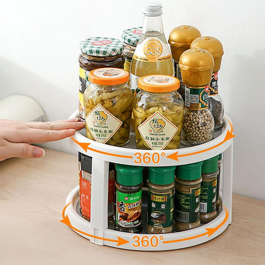 360° Rotating Spice Rack – 2 Tier