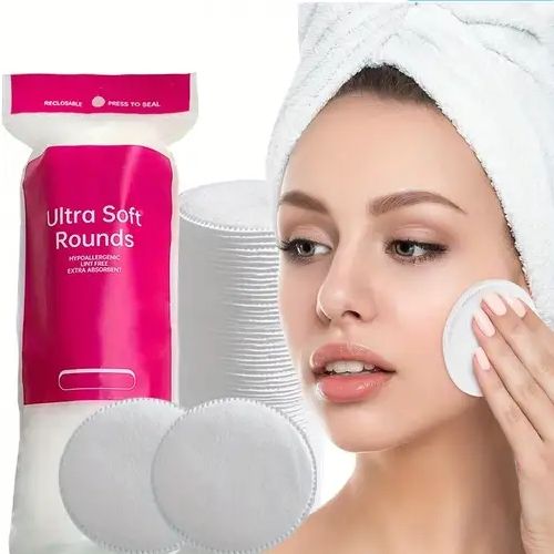 Woman using makeup remover pads in Pakistan