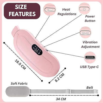Menstrual heating pad product features diagram in Pakistan