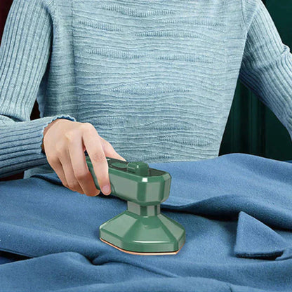 Mini Garment Steamer & Travel Iron ironing fabric blue surface in Pakistan
