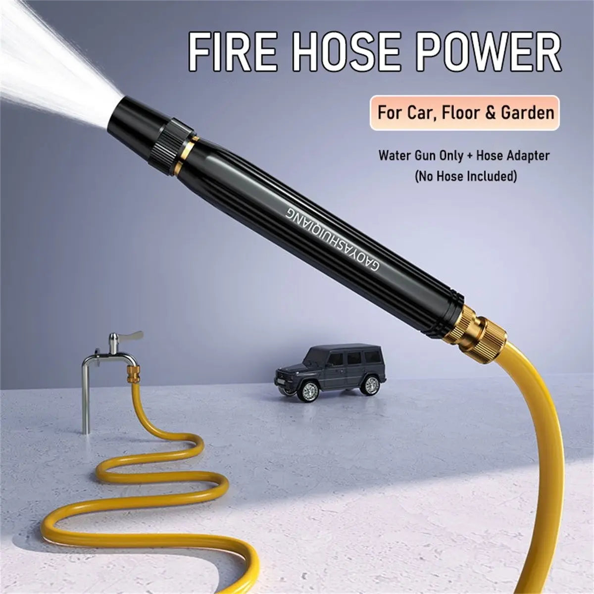Fire hose power nozzle with yellow hose in Pakistan