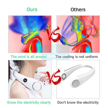 White neck fan ours versus others comparison infographic in Pakistan