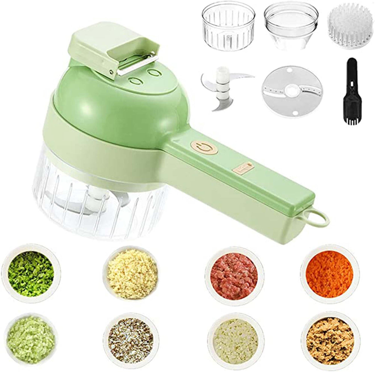 Cordless Electric Vegetable Chopper (4-in-1)