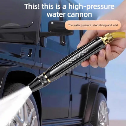 High pressure water cannon spraying car in Pakistan