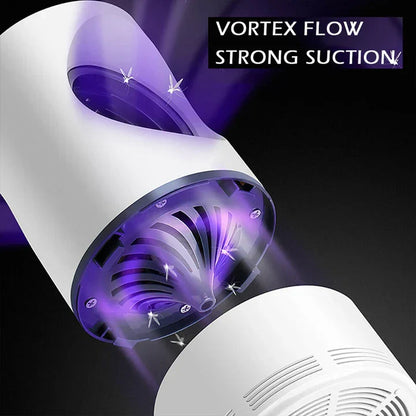 UV Mosquito Killer Lamp vortex suction feature graphic in Pakistan