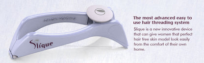 Hair threading machine with Slique branding product packaging in Pakistan