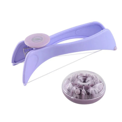 Purple hair threading machine device with thread spool attachment in Pakistan